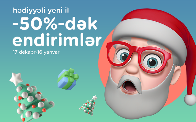 "Kontakt"da "Hədiyyəli Yeni İl" festivalı – 50%-DƏK ENDİRİMLƏR