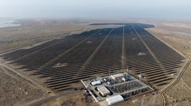 İlham Əliyev "Qobustan" Günəş Elektrik Stansiyasının açılışında iştirak edib - FOTO