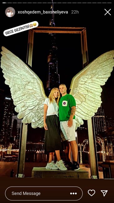 Xoşqədəmdən həyat yoldaşı Doğuş ilə SƏMİMİ FOTO