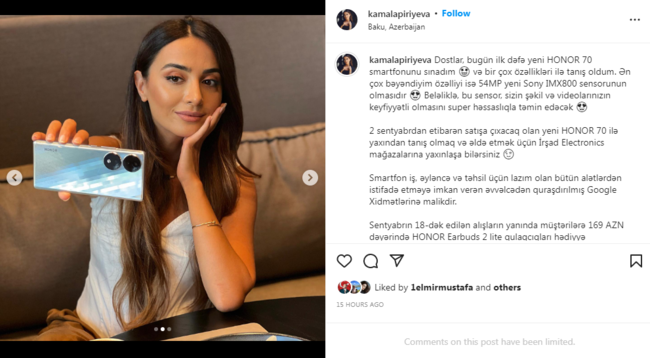 Kəmalənin 1300 manatlıq YENİ SMARTFONU - FOTOLAR