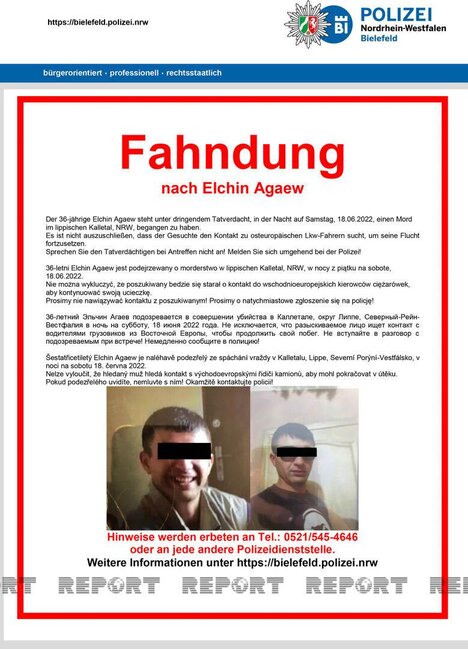 Almaniyada qətl törədən azərbaycanlı axtarışa verilib, prosesə helikopterlər cəlb olunub - FOTO