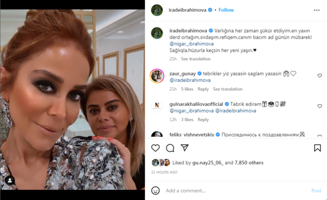 İradə ikinci dəfə ana olmağa hazırlaşan bacısını belə təbrik etdi - FOTO