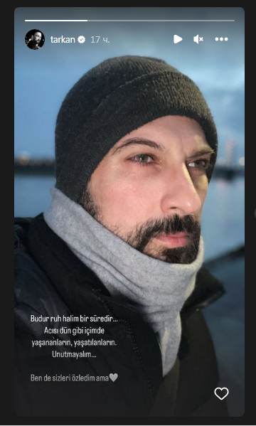 Zəlzələdən sonra sükuta bürünən Tarkan son halını paylaşdı - FOTO