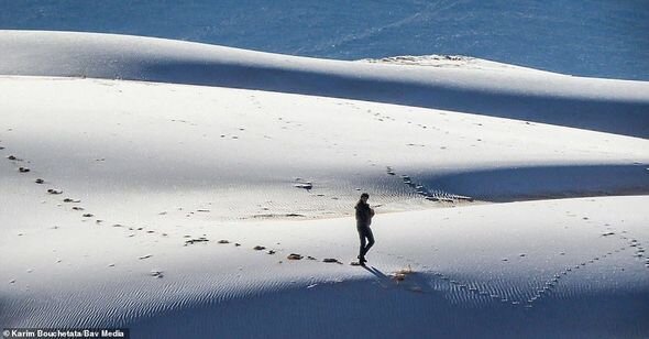 Saxara səhrasına qar yağıb - FOTO-VİDEO