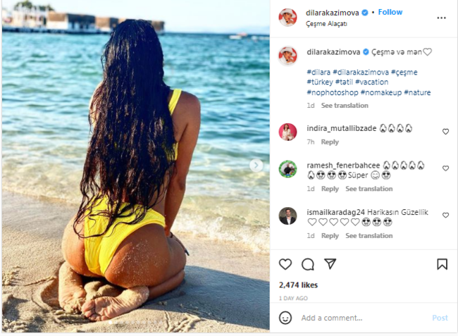 Dilarə bikinidə belə POZA VERDİ - FOTOLAR