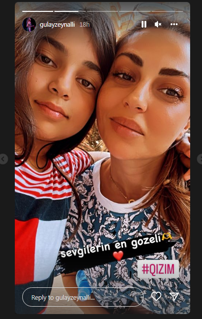 Gülay Zeynallı 10 yaşlı qızı ilə - FOTO