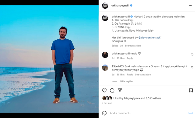 Orxan Zeynallıdan MÜJDƏ: "Növbəti 2 ayda..." - FOTO