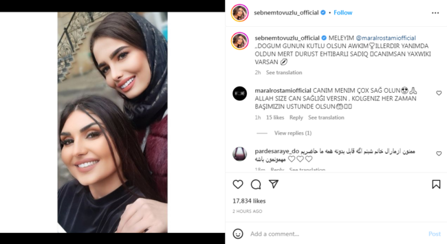 Şəbnəm bacı bildiyi iranlı fanatını belə TƏBRİK ETDİ - FOTO-VİDEO