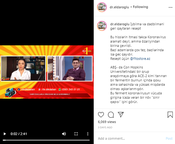 İybilmə və dadbilməni geri qaytarmaq üçün nə edək? - RESEPT