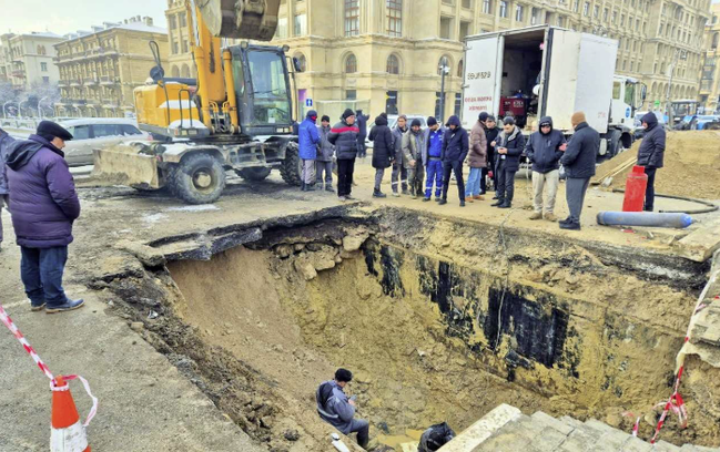 Çökən yolda vəziyyət necədir?