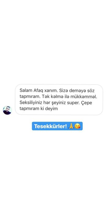 Afaq ailəli kişinin ona yazdığı sevgi mesajını yaydı - Arvadım məni boşasa, sizi tapıb... - FOTO