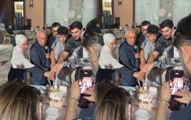 Alim Qasımov bağında ad günü etdi