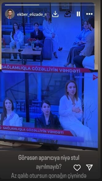 Aparıcının oturuşunu tənqid etdi - Foto