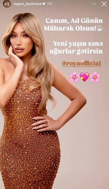 Aygün Kazımovadan Röyaya ad günü hədiyyəsi