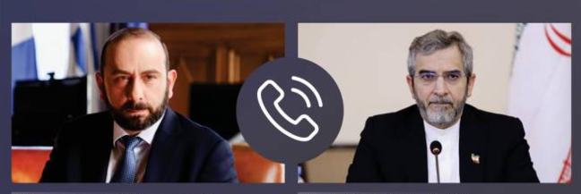 Ararat Mirzoyan ilə İranın xarici işlər nazirinin səlahiyyətlərini icra edən Əli Baqiri Kani arasında telefon danışığı olub