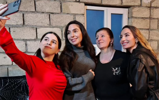 Leyla və Arzu Əliyevalar Qəbələdə - Fotolar