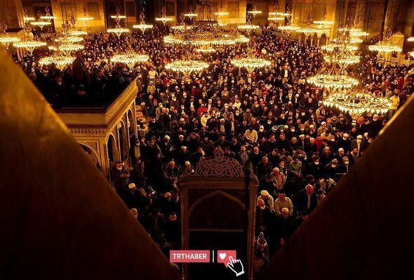 88 il sonra Ayasofiyada bir ilk - FOTO