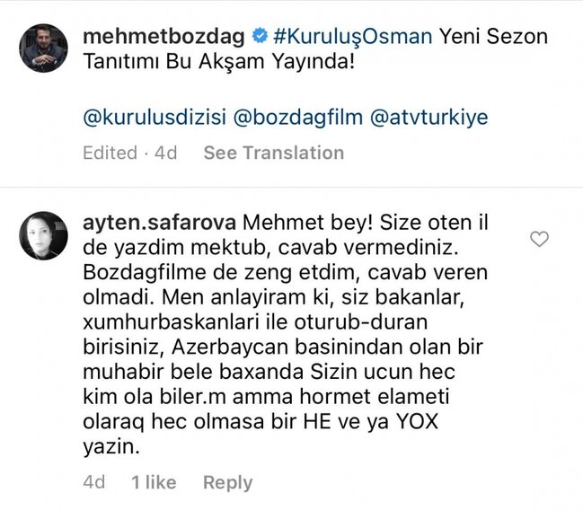 Aytən Səfərova niyə Mehmet Bozdağa məktub yazdı?