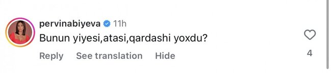 "Bunun yiyəsi, atası, qardaşı yoxdur?" - Pərvindən Teylor Sviftə