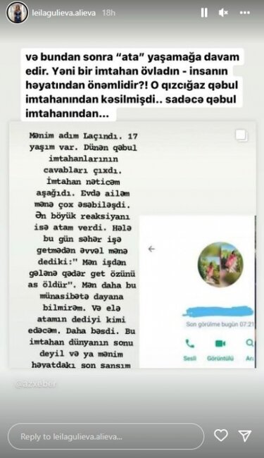 "Bundan sonra o "ata" yaşamağa davam edir"