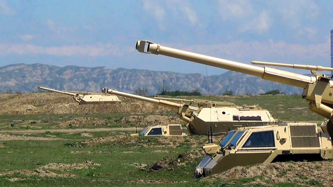 Özüyeriyən artilleriya qurğularından atışlar keçirildi - FOTO