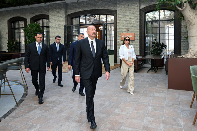 Prezident və xanımı "Meysari Grand Hotel & SPA"nın açılışında - Fotolar - Yenilənib