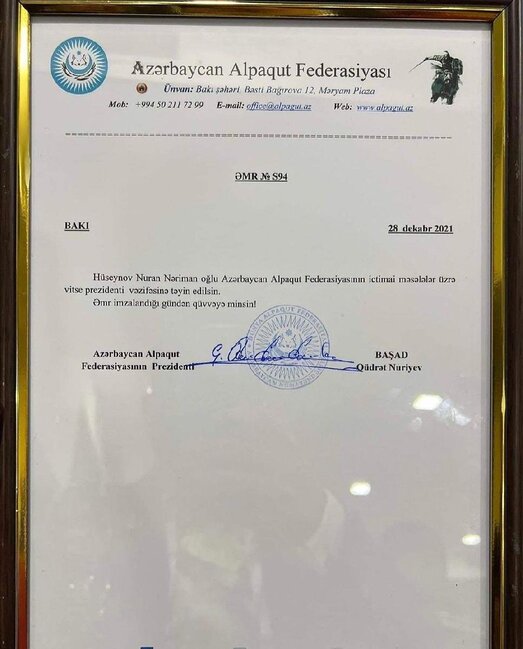 Hacı Nurana vəzifə verildi - FOTO