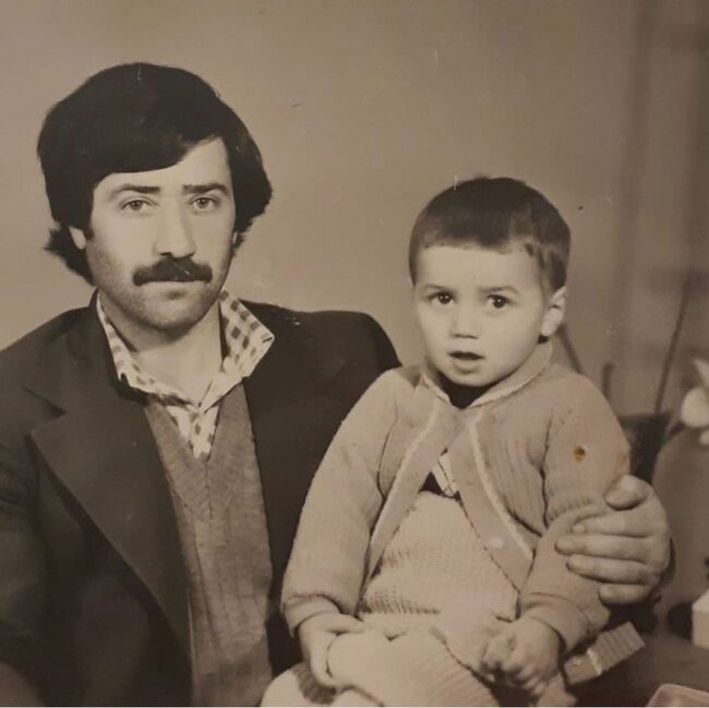 Zamiq atası və oğlu ilə - Fotolar