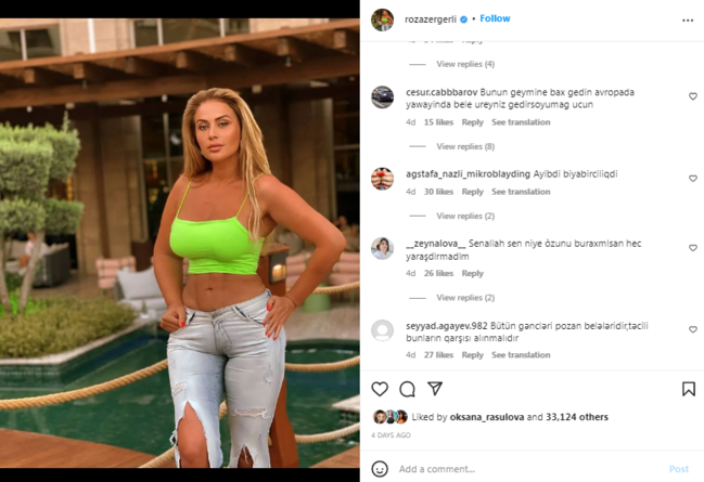 43 yaşlı Rozanı bu geyiminə görə "YIXIB-SÜRÜDÜLƏR" - FOTO