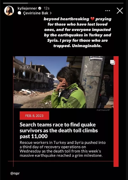 Cennifer Lopez və Kayli Cennerdən zəlzələdən zərər çəkənlərə DƏSTƏK - FOTO