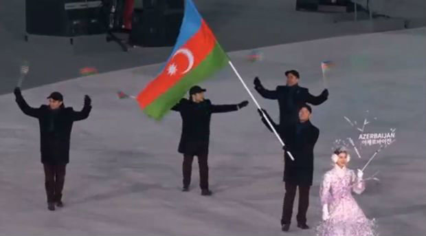 Azərbaycan nümayəndə heyəti Qış Olimpiadasının açılış mərasimində — VİDEO