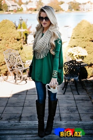 Qışın dəbli şərf kombinləri - FOTO
