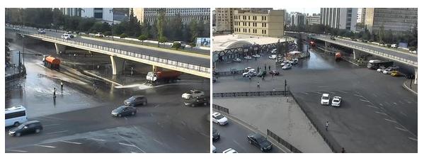 Yağ daşıyan yük maşını aşdı, "20 Yanvar" dairəsi bağlandı - VİDEO