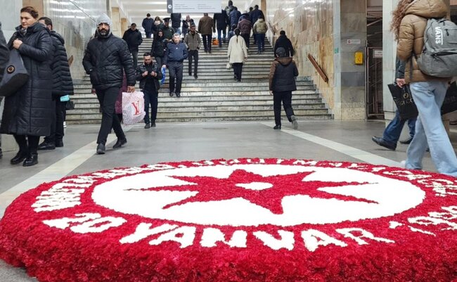 20 Yanvar stansiyası bu gün - FOTOLAR