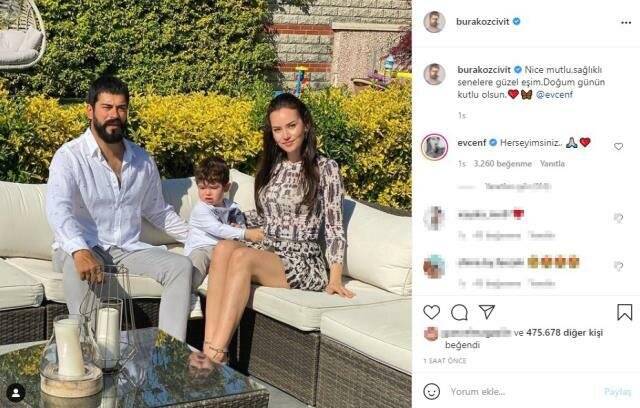 Burak Özçivit Fahriye Evceni BELƏ təbrik etdi - FOTO