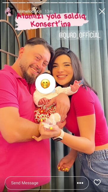 Reper Qurd həyat yoldaşı və qızı ilə - FOTOLAR