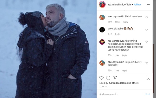 Yeni nişanlanan məşhur cütlüyün səmimi fotosu