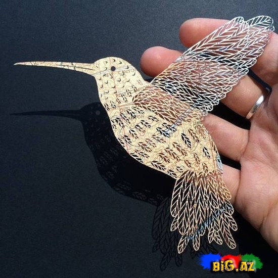 Yalnız kağızdan yaradılmış incə əl işləri - FOTO