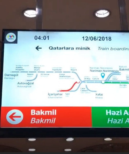 Bakı metrosunda sensasion görüntü: Qız gecə saat 4-də relsin üstünə düşdü - FOTOLAR