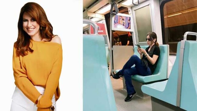 Məşhur aktrisa metroda görüntüləndi - FOTO