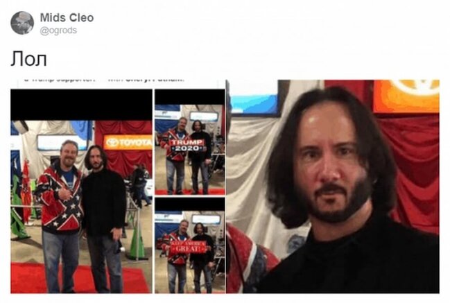 "Kianu Rivz"lə şəkil çəkdirdi - "TOPA TUTDULAR" - FOTO