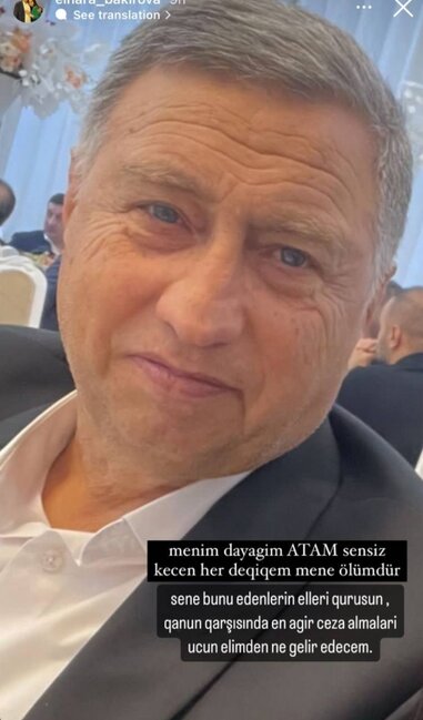 Elnarədən qətlə yetirilən atası ilə bağlı paylaşım