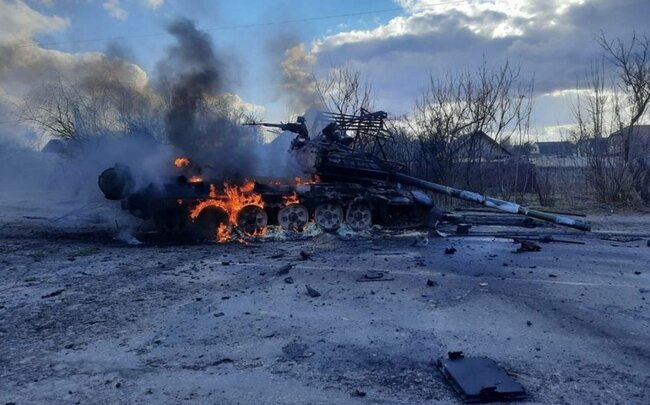 Kiyevə hücum edən Rusiya tankları PUA-larla məhv edilib