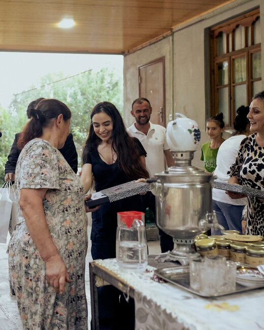 Leyla və Arzu Əliyevalar onların qonağı oldu - Fotolar