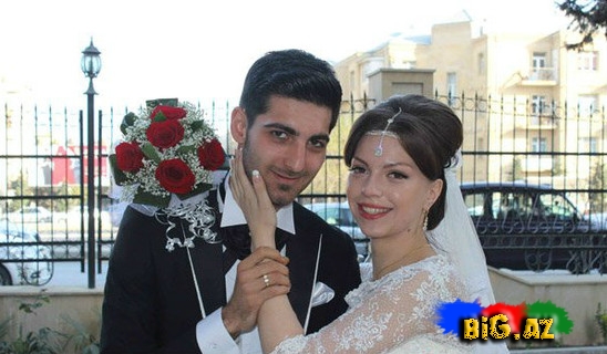 Azərbaycanlı müğənni rus qızla evləndi - FOTO