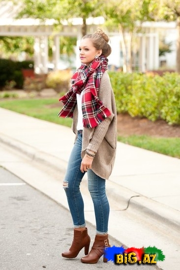Qışın dəbli şərf kombinləri - FOTO