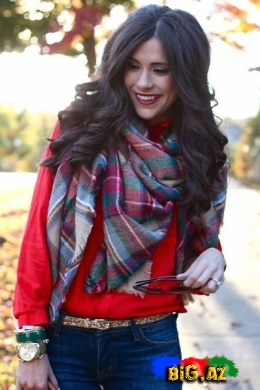Qışın dəbli şərf kombinləri - FOTO