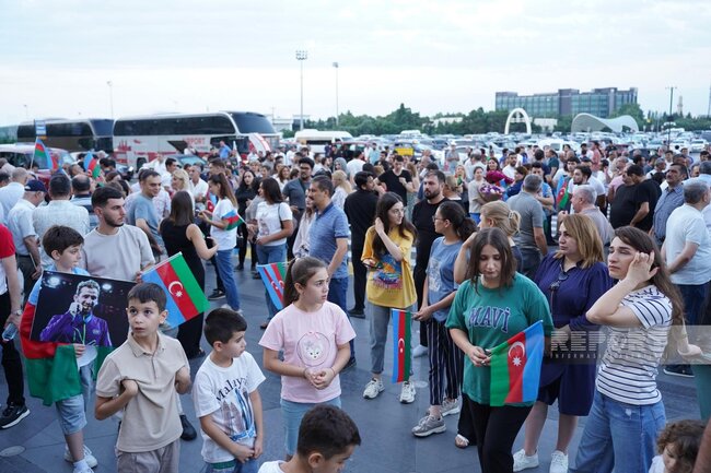 Olimpiadada qızıl medal qazanmış cüdoçular Vətənə qayıdıblar - FOTOLAR