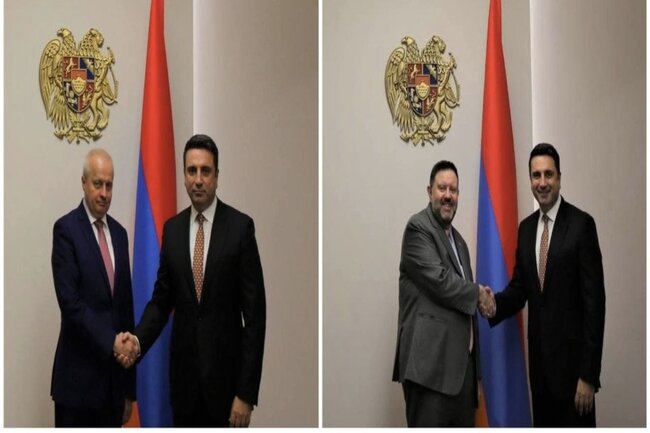 Alen Simonyan eyni gündə ABŞ və Rusiya diplomatları ilə görüşüb
