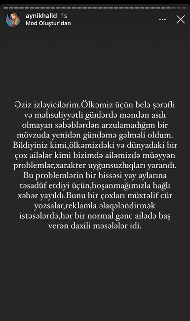 Aynişan boşanması haqda ilk dəfə danışdı - FOTO